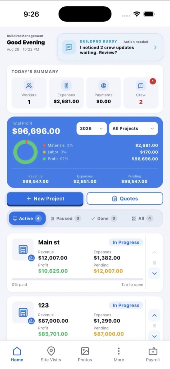 BuildPro Management | Every Job. One App.